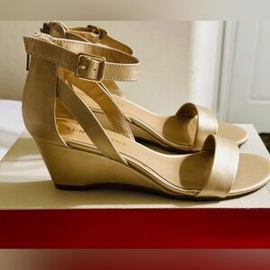 Sun + Stone Tan Wedge Sandals